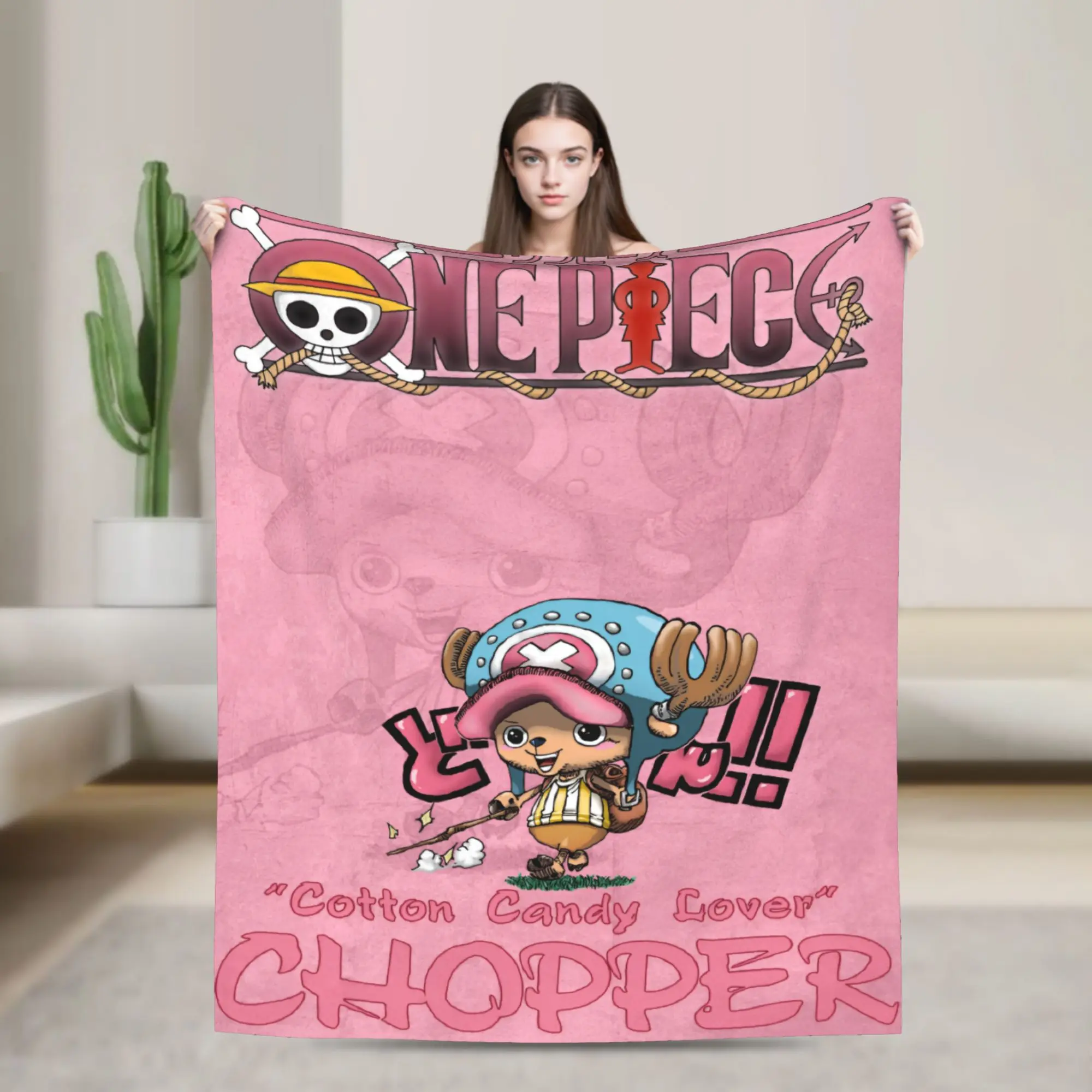 Custom Sofa Fleece Chopper Janpan Anime Throw Blanket Warm Flannel Manga   Blankets for Bed Car Couch Bedspreads