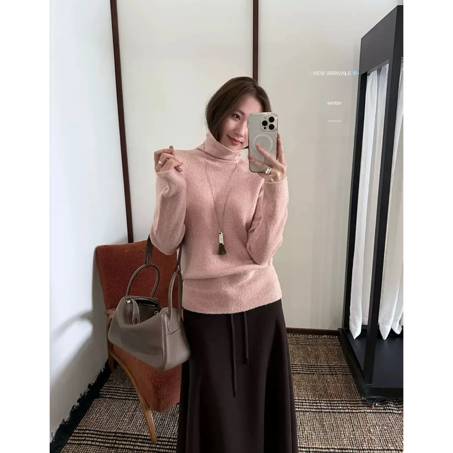 

Blue Comfortable mat High Collar Sweater Warm Thermal Long Sve Regular Fit Pure Color Commute Sle Autumn Winter