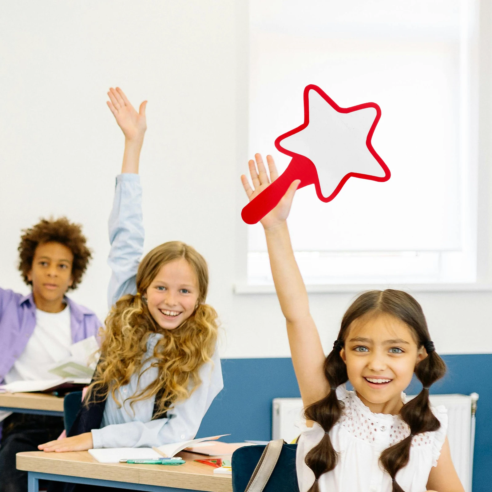 

Blank DIY Paddle Rewritable Scoreboard Student Props Star Shape Dry Erase Whiteboard Handheld Voting Paddles Erasable Boards
