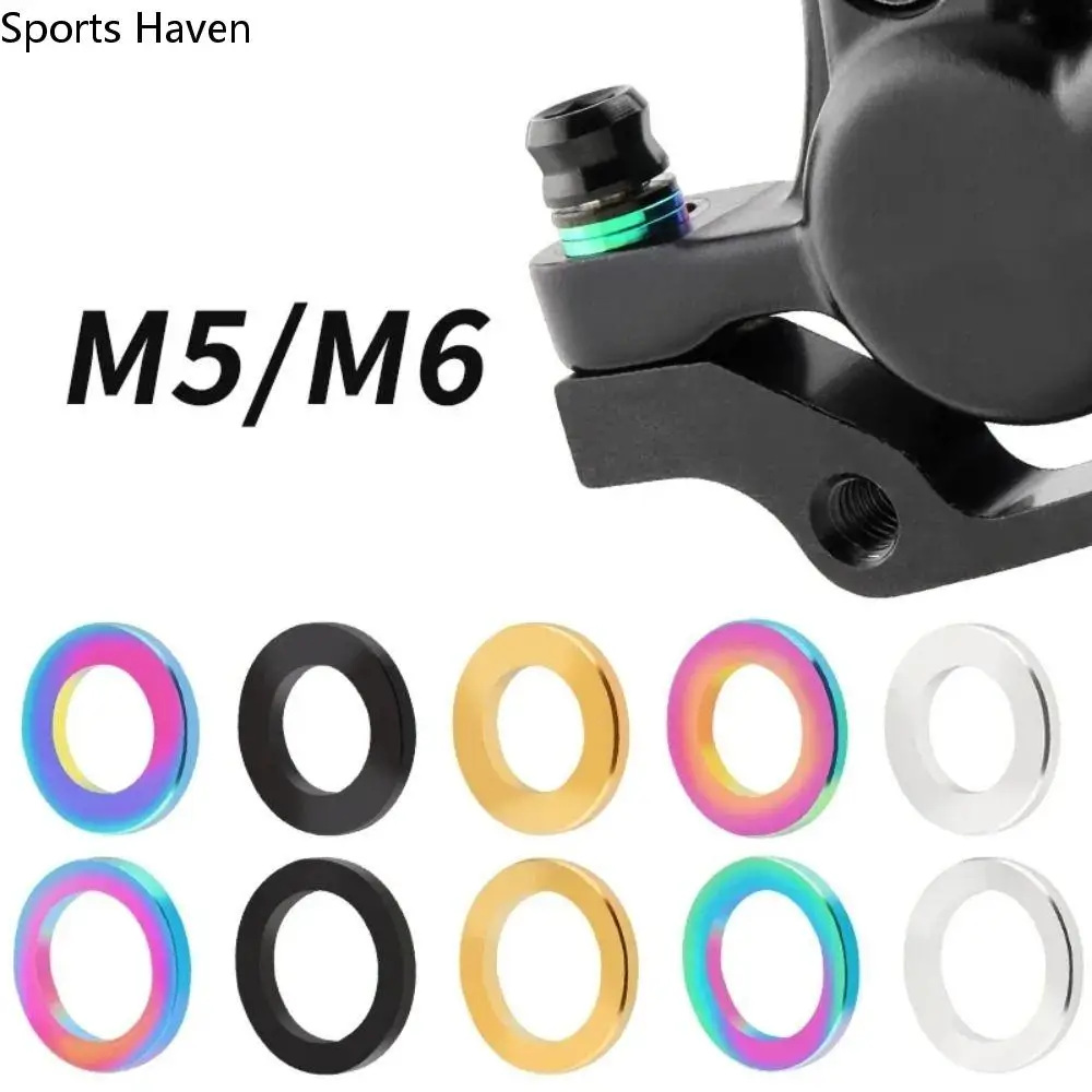 

Titanium Washer M5 M6 For MTB Road Bike Stem Disc Brake Seat Post Spacers Crank Brake Calipers Gasket