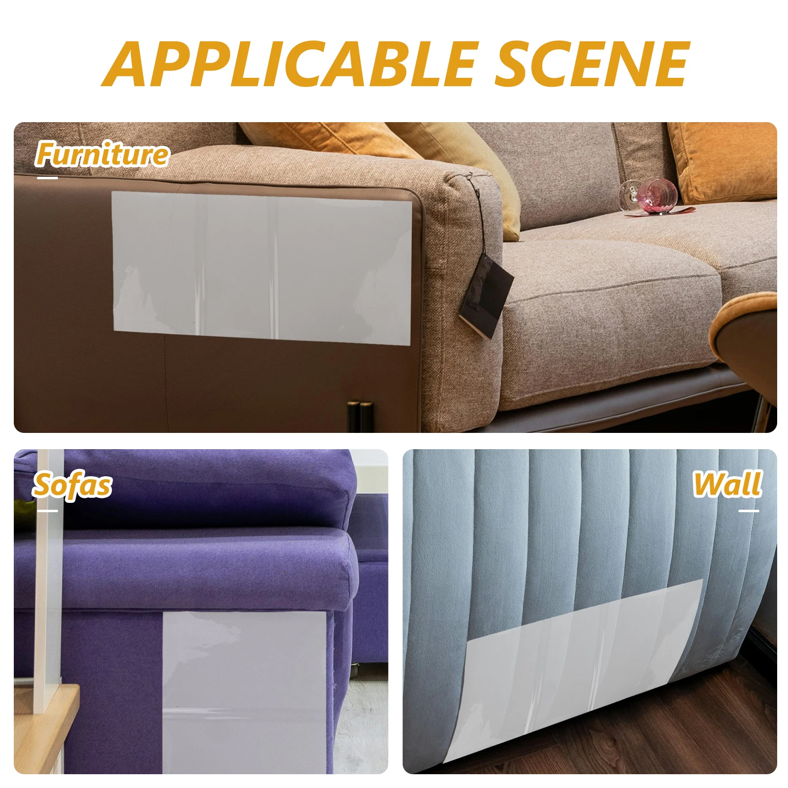 

4 Pcs Anti-scratch Cat Protective Film Couch Protector Cats Pvc Scratchers for Indoor Scratching