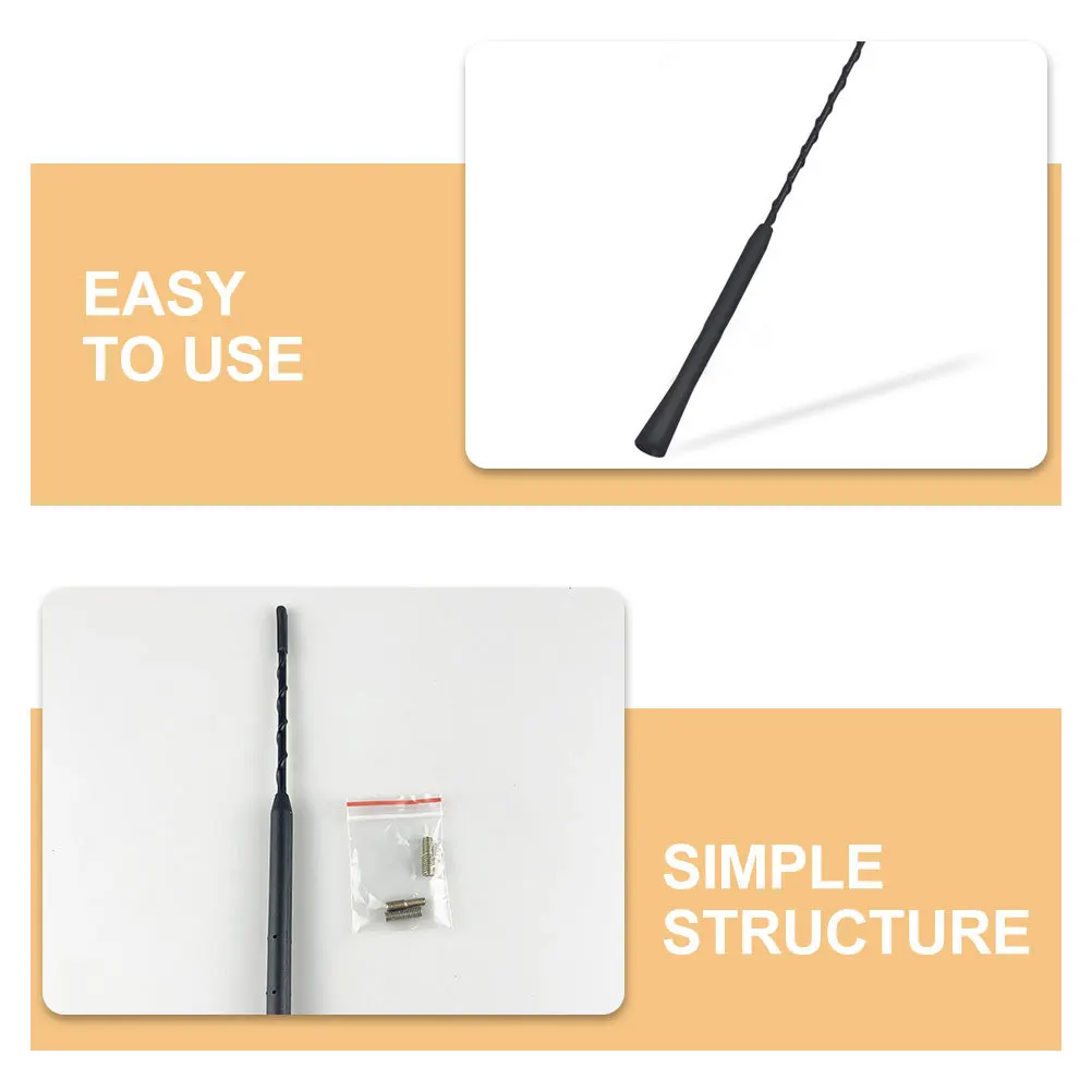 

1Set Car Radio Antenna Short Replacement Universal Fit Roof Mount Automotive Exterior Antenna for Stable Signal Reception