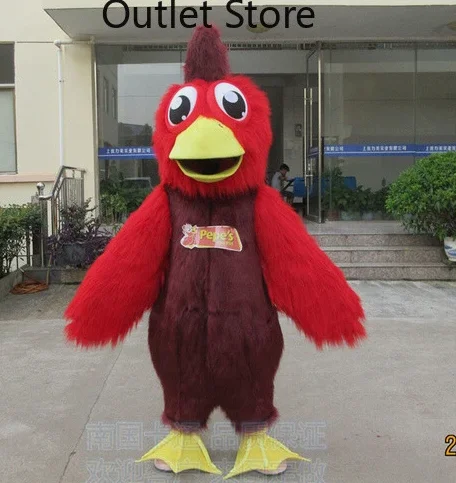 

New Adult Hot Sale LOVE Festival Dress Red Cock Mascot Costume Christmas Fancy Dress Halloween Mascot Costume Free Ship