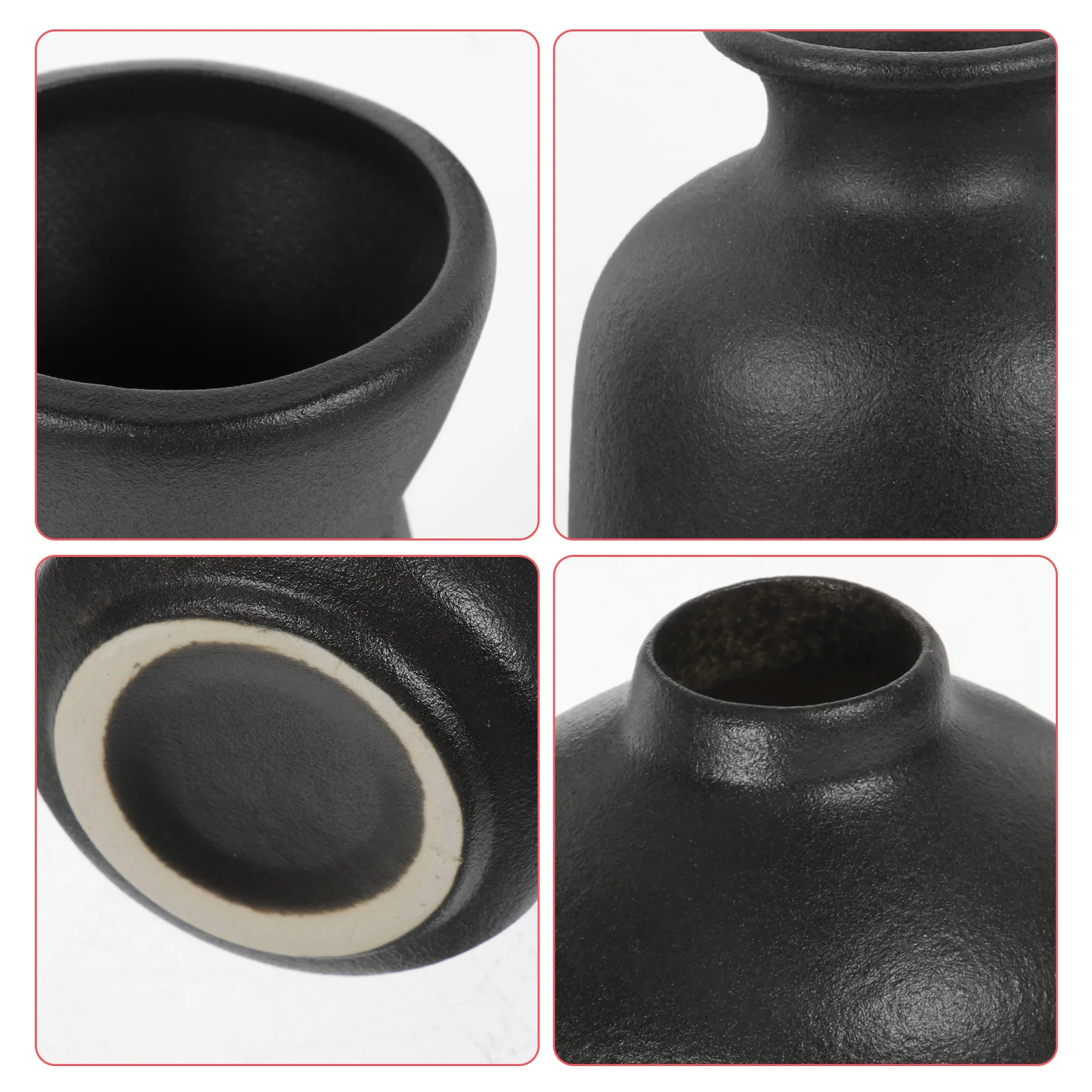 

Plant Pots Indoor Ceramic Vase Floral Flower Modern for Flowers Vases Decor Black