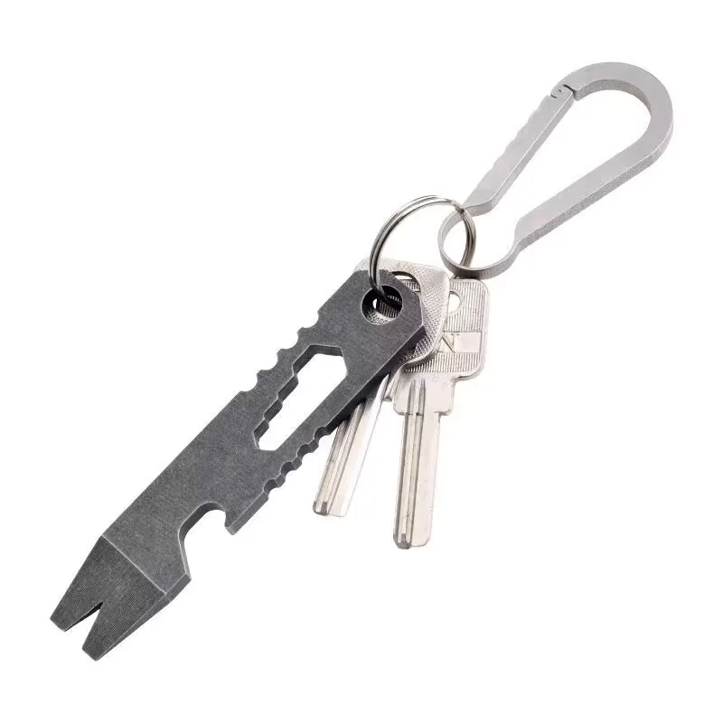 Multifunktionaler Hebel aus Edelstahl, Outdoor-Werkzeug, Tragbarer Schlüsselanhänger, EDC-Schraubenschlüssel, Portabler Flaschenöffner – Detail 4