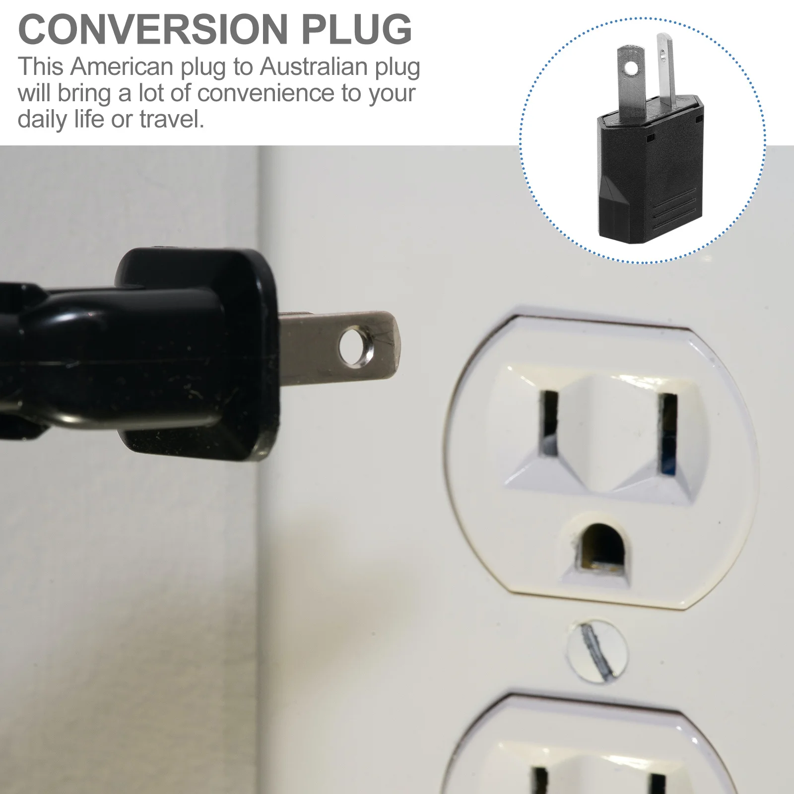 

5Pcs Us Regulation to Australian Plug Adapter Durable Conversion Accessories Charging Power Plugs Travel Adapter Converter