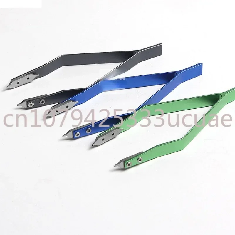 V-shaped tweezers for gripping raw ear watch shafts, spring pins, Y-shaped detachable raw ear batches