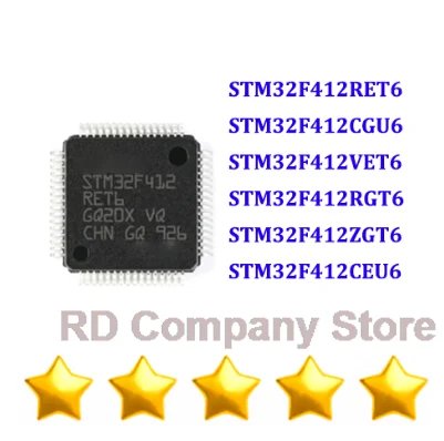 

STM32F412RET6 STM32F412CGU6 STM32F412VET6 STM32F412RGT6 STM32F412ZGT6 STM32F412CEU6 Brand New original
