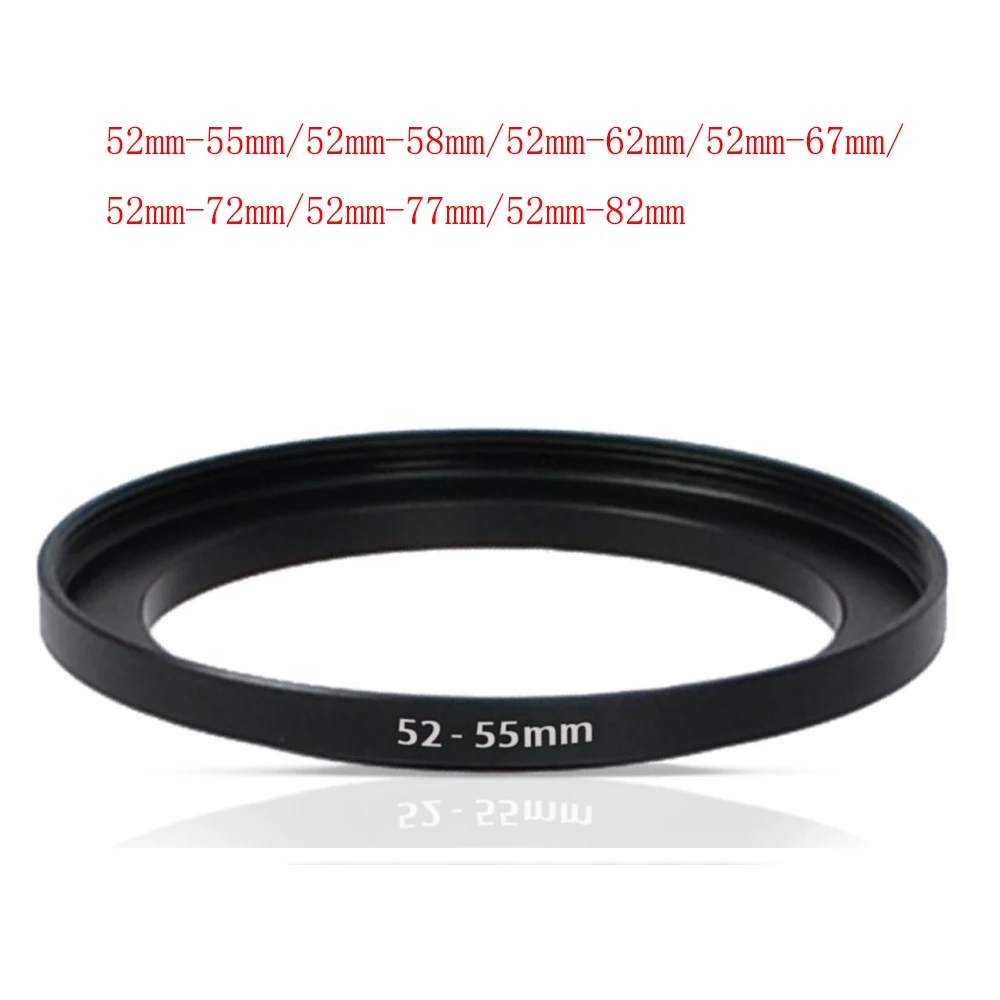 

52-55-58-62-67-72-77-82 Кольцо адаптера Step Up для камеры, совместимое с Nikon, Canon, Sony, Fuji, Olympus