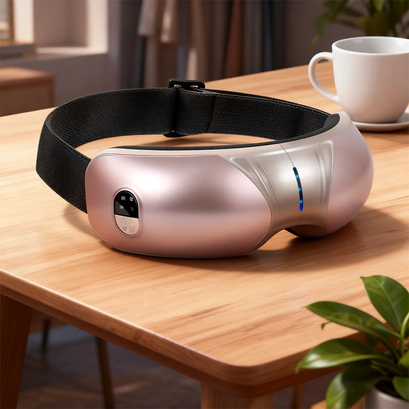 Portable Bluetooth Eye Massager with Heat Therapy Vibration and Music for Home Office Travel Relaxation Eye Massager
