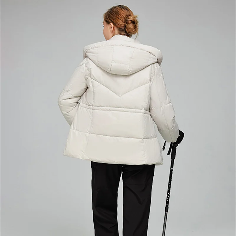 2025 deportes al aire libre chaqueta acolchada de algodón de invierno para mujer Parkas con capucha abrigos a prueba de viento espesar cálido prendas de vestir exteriores delgadas abrigos casuales