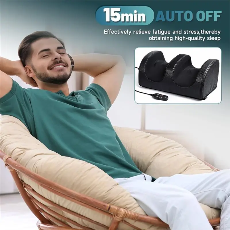 [Heavy Duty】 Foot And Calf Massager With Heating Function, Includes Massage Roller, Relaxing Leg Muscle Relief For Home Or Offic