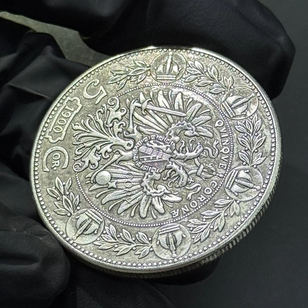 النمسا 1900 فرانز I 5 كرونا عملة تذكارية، وسام مجموعة طبق الأصل من الإمبراطورية المجرية النمساوية، هدية عيد الميلاد، هدايا تذكارية