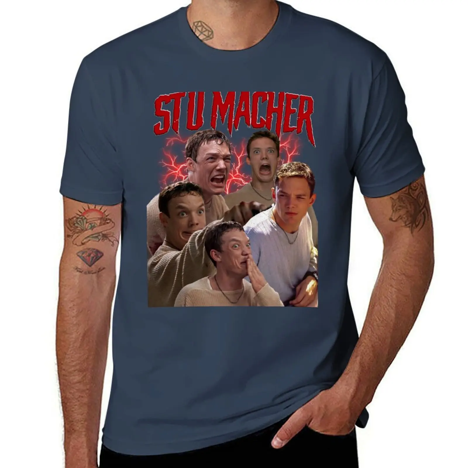 

Stu Macher Premium Design T-Shirt Basic Breathable Solid Color T-Shirt
