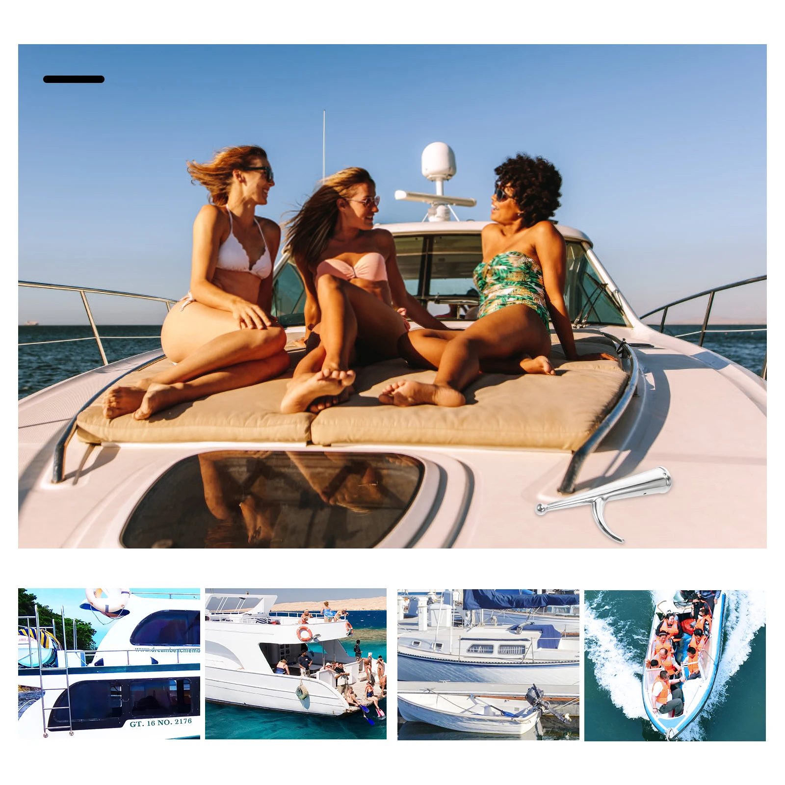 

Boat Hook 316 Stainless Steel 28MM Extension Pole Yacht Docking Kayak Fishing Sailboat Accessories Replacement Attachment Hook