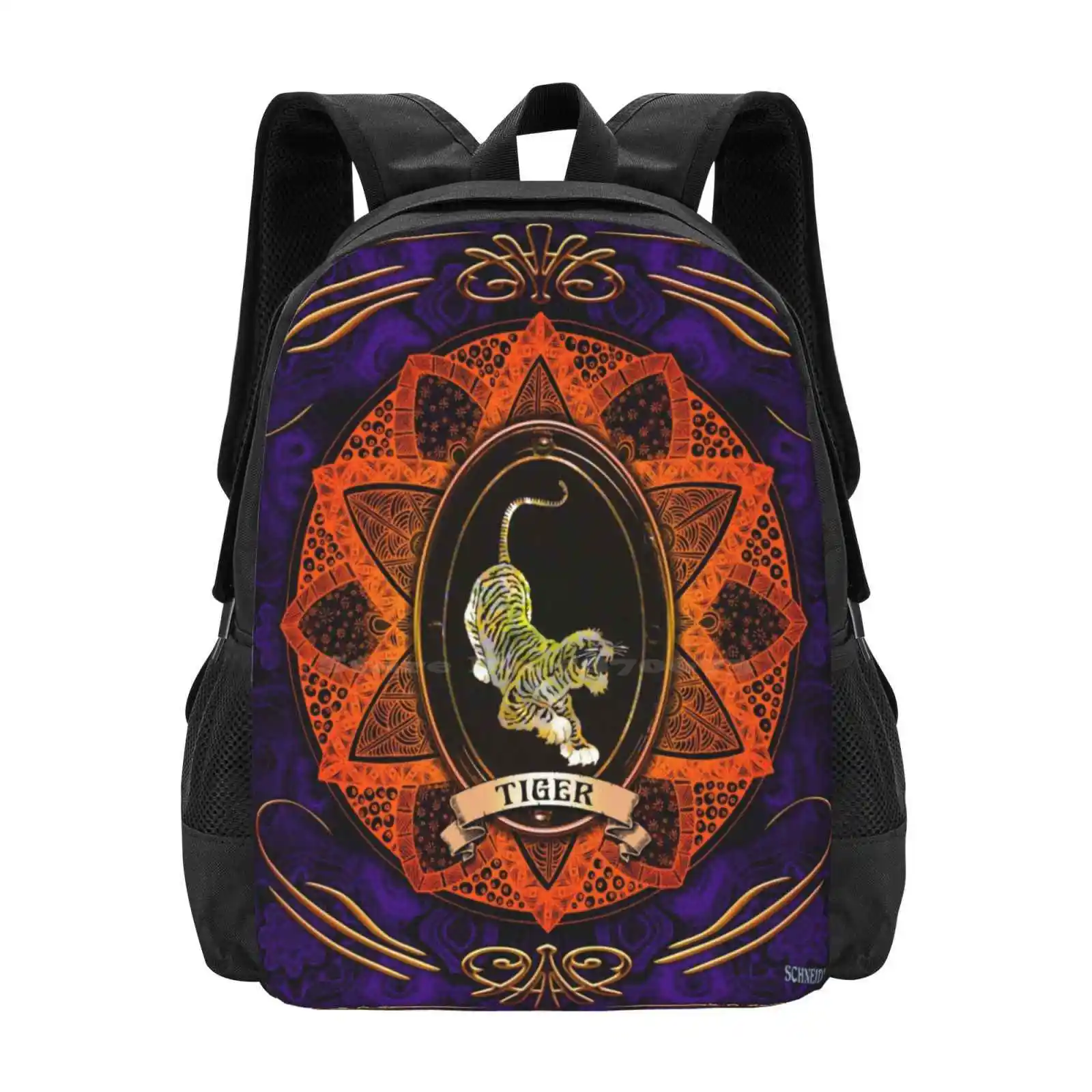 Tiger Hot Sale Schoolbag Backpack Fashion Bags Tiger Jerry Garcia Psychedelic Art