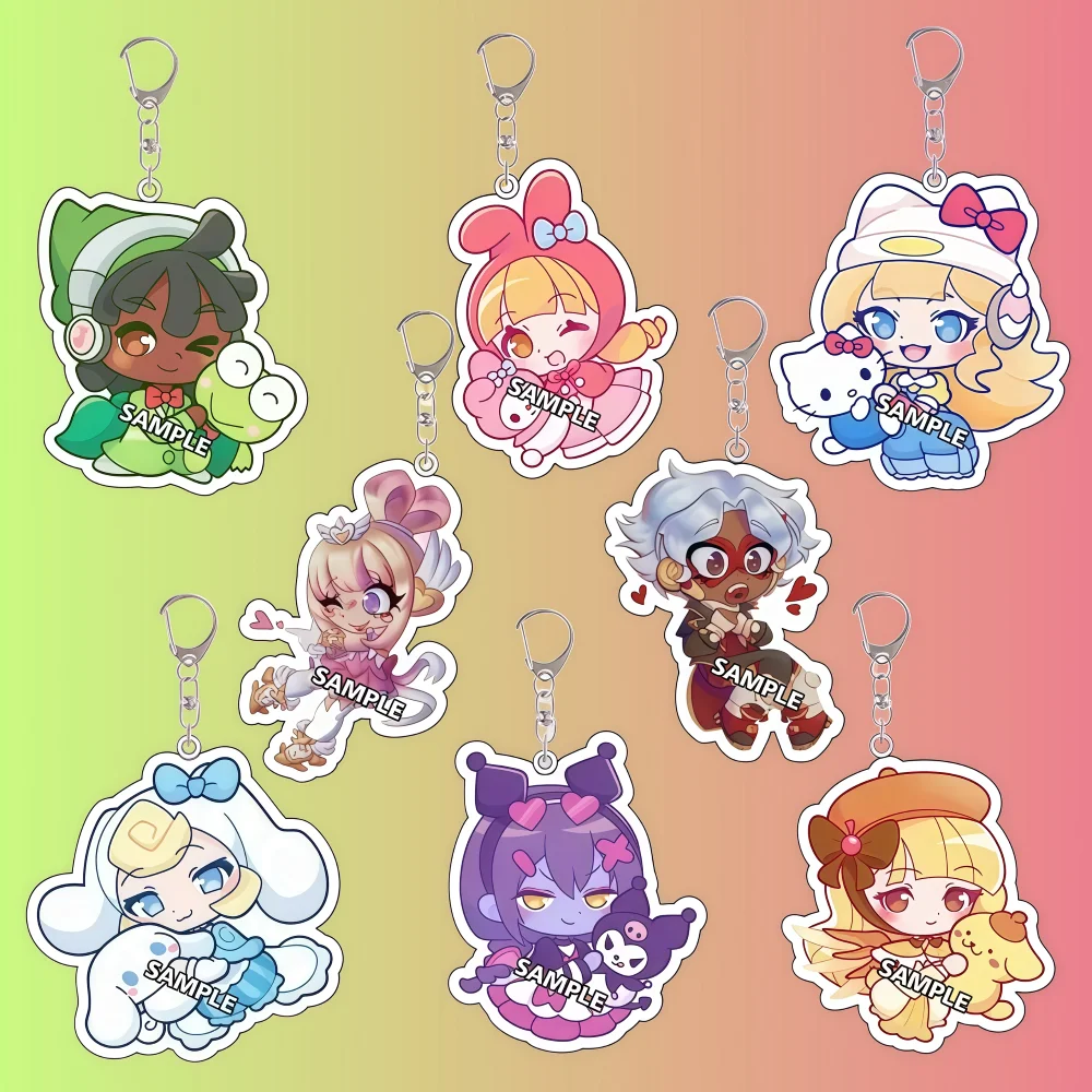 Llavero Acrílico de Personajes de Overwatch: Brigitte, Juno, Vendetta, Sombra, Mercy, Colgante para Mochila, Regalo Exquisito