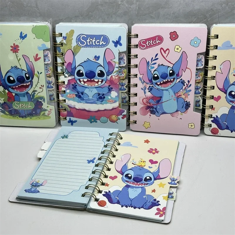 Disney Stitch โน้ตบุ๊คการ์ตูนอะนิเมะน่ารัก Stitch หนังสือออกกําลังกายนักเรียนไดอารี่แฟชั่นการเรียนรู้อุปกรณ์สาวเด็กวันหยุดของขวัญ