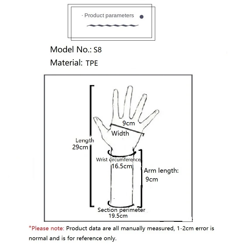 1 peça alta simulação tpe realista masculino mão modelo pintura falso arte do prego relógio exibição manicure mãos s8