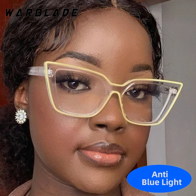 

Fashion Candy Color TR90 Cat Eye Women Anti-Blue Light Glasses Luxury Brand Designer Men Computer Reading Optical Eyewear Female