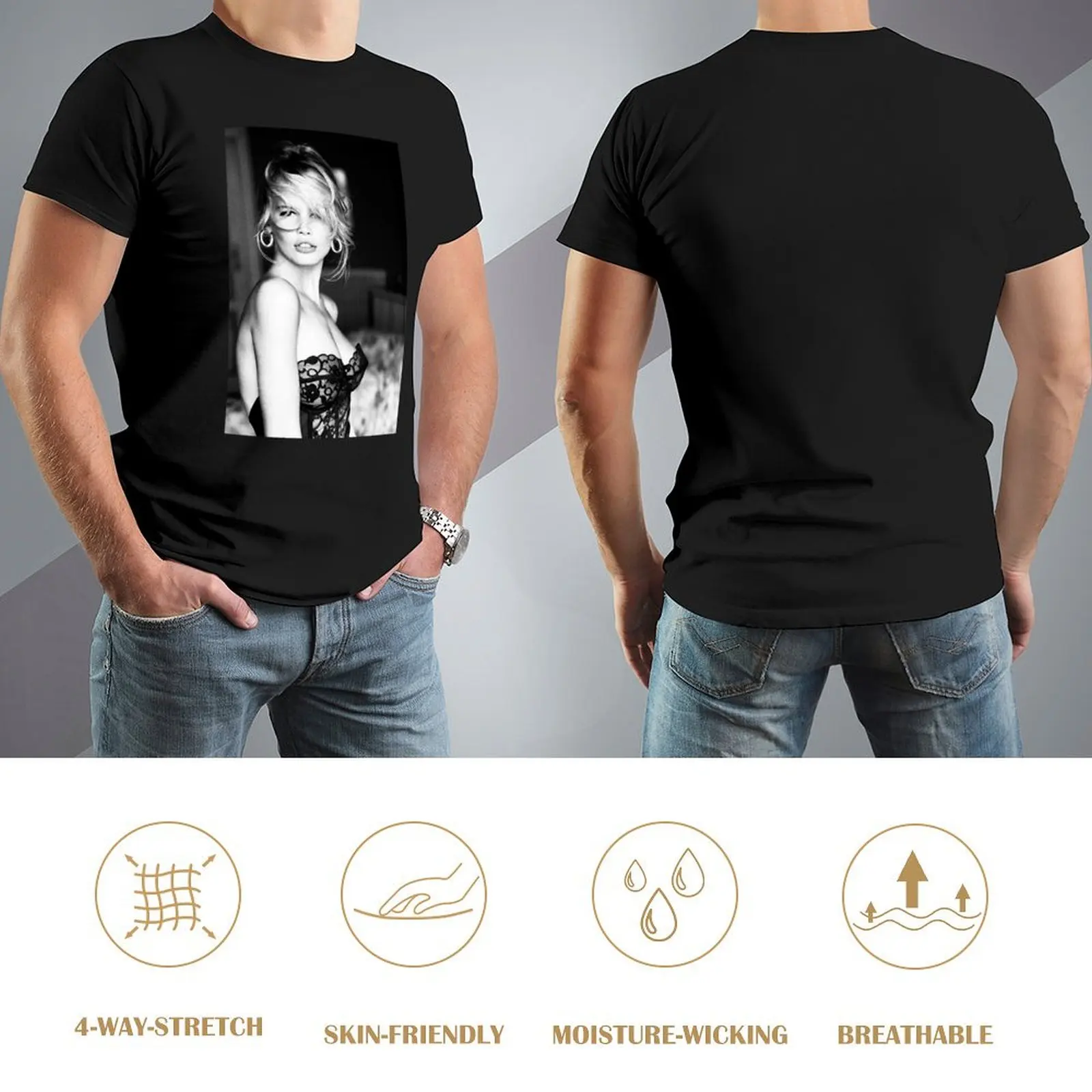 تي شيرت كلوديا شيفر برسومات كبيرة الحجم، قمصان مصممة للملابس للرجال #4