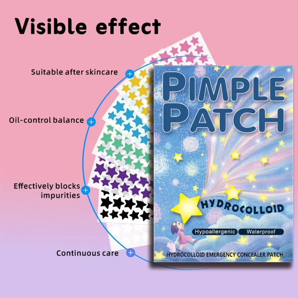 แผ่นแปะสิวรูปดาว 1400 ชิ้น สำหรับผิวหน้า ไฮโดรคอลลอยด์ ซึมซับได้ดี ปิดรอยสิว แผ่นแปะสิวไฮโดรคอลลอยด์ ลายดาวน่ารัก