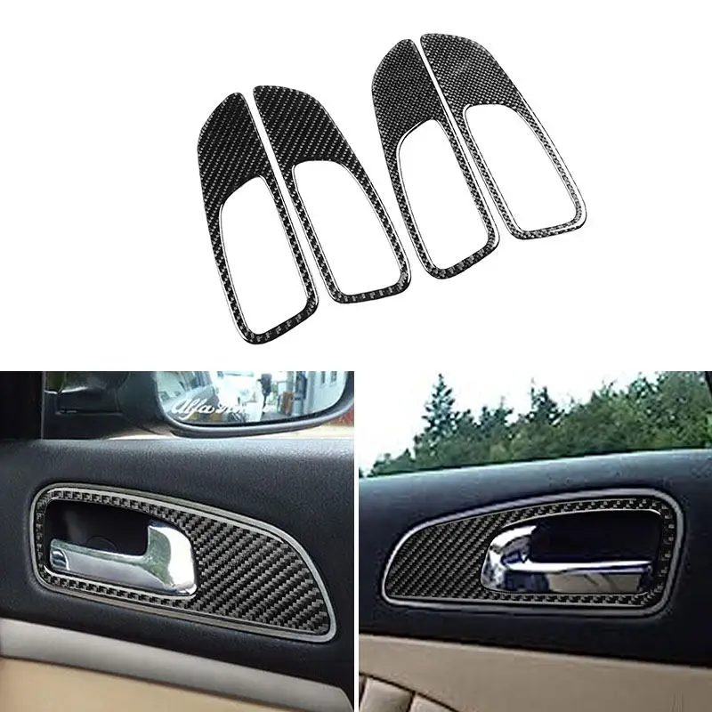 Car Accessories Interior Door Panel Handle Pull Cover Frame Soft Carbon Fiber Sticker Trim For Alfa Romeo 159 2005 - 2022 2023