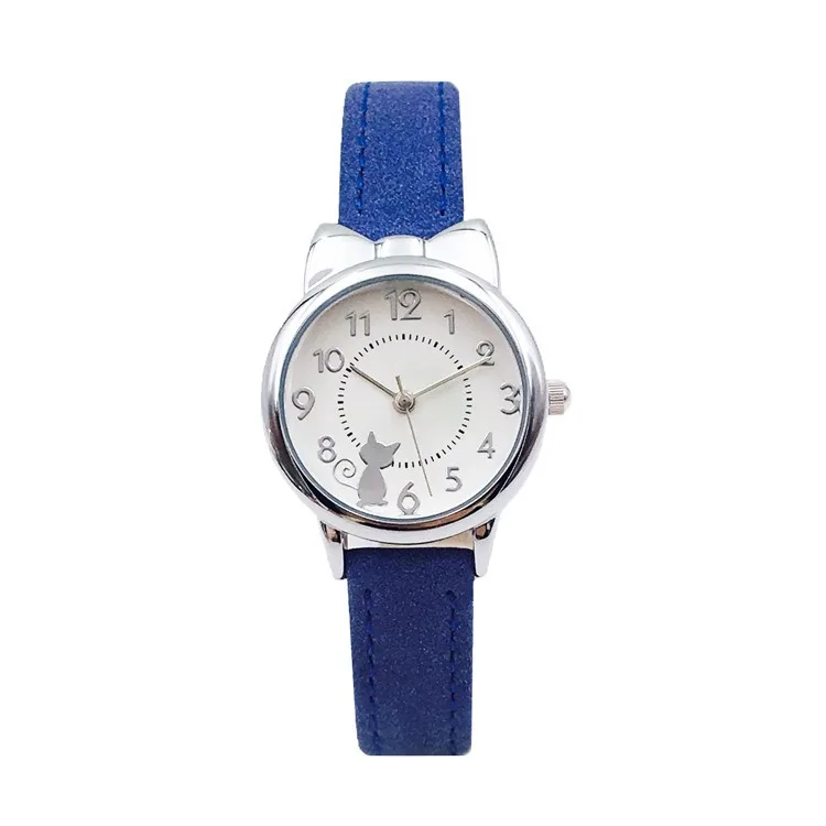 2025 Nuovo orologio da donna alla moda semplice orologio al quarzo elettronico con gatto carino può essere personalizzato