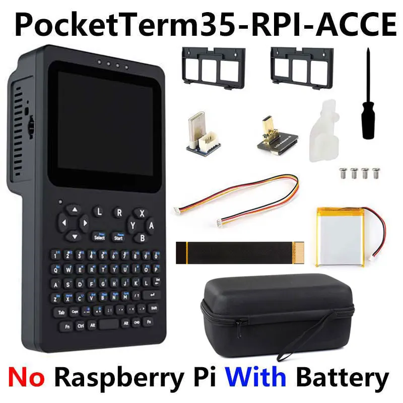 Raspberry Pi Handheld Linux Terminal 3,5 inch touchscreen 640x480 draagbare ontwikkeling