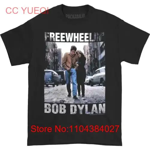 Men's Bob Dylan Freewheelin' Slim Fit T shirt XXXX Large Black long or short sleeves