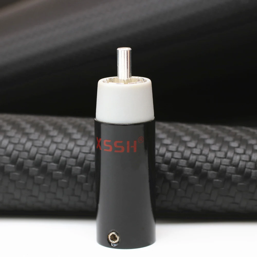 4 Stuks 99.999 5N Puur Zilver Rca Duurzaam & Helder Geluid Home Theater Hi-Fi Systemen Auto Audio connector Plug Jack