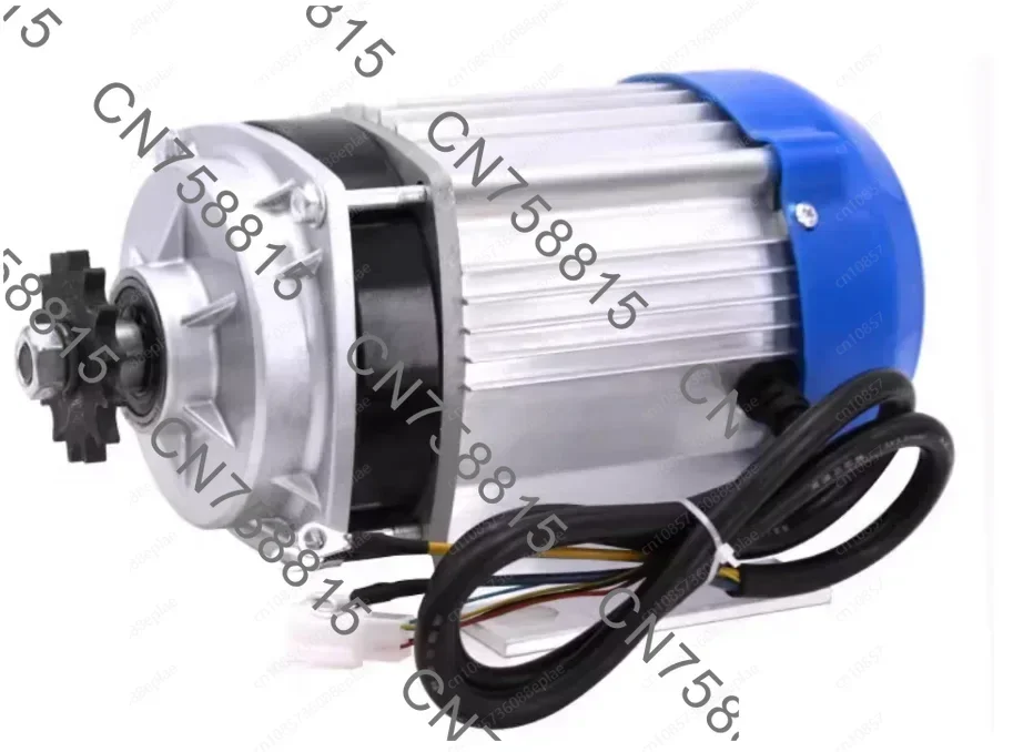

48V, 60V, 800W, 1000W electric three-battery vehicle deceleration center chain brushless DC motor, located on the reverse chain.