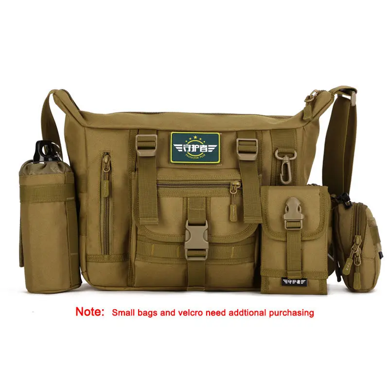 14 Inch Laptop Tactical Bag Men\'s A4 Document Molle Messenger Sport Crosscody Bags Sling Shoulder Camping Hiking Bag