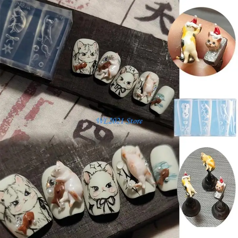 

G5GC Artistics Sturdy Cats Silicone Mould for Making Flexible Materials Accessory with Various Lengths Sizes