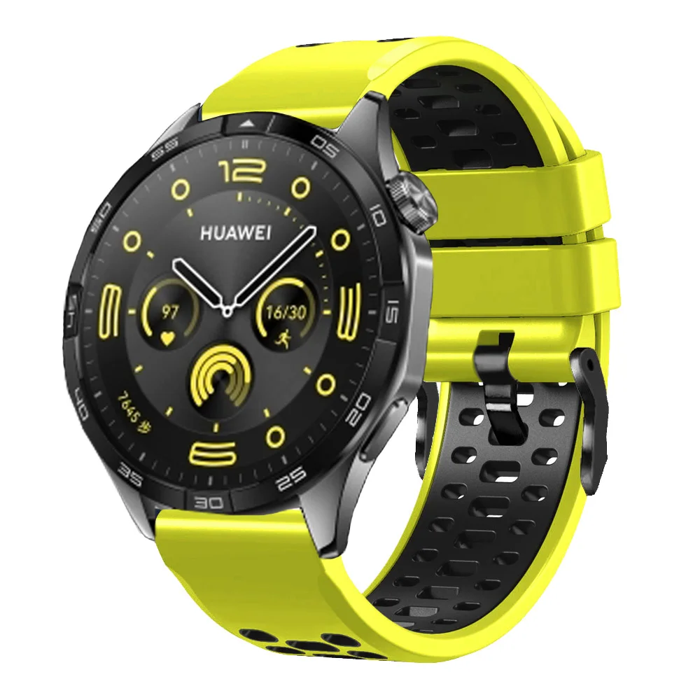 22 مللي متر حزام الفرقة لهواوي ساعة GT 5 4 3 2 برو 46 مللي متر تنفس حزام الساعات لهواوي GT5 GT4 GT3 GT2 برو 46 مللي متر سيليكون سوار