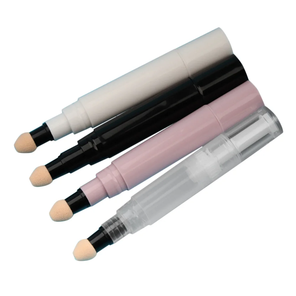 4 قطعة زجاجة أحمر الخدود الصغيرة 5 مللي حاوية قابلة لإعادة الملء المحمولة لملمع الشفاه السائل كريم الأساس أحمر الخدود حامل السفر