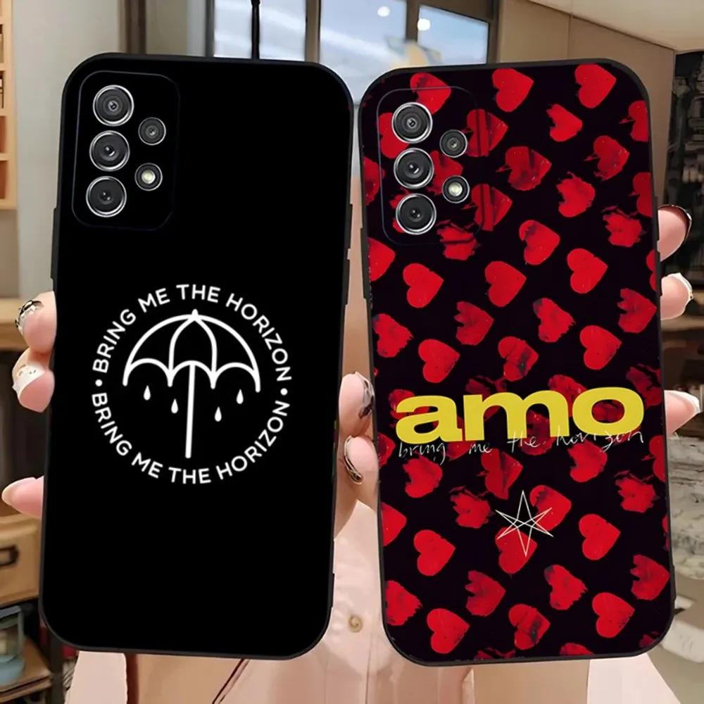 B-Bring Me The Horizons Phone Case For Samsung Galaxy A13,A21s,A22,A31,A32,A52,A53,A71,A80,A91 Soft Black Phone Cover