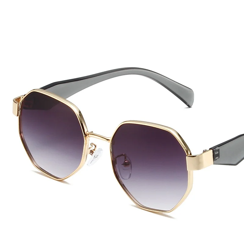 New Retro Sunglasses Women Fashion Polygonal Metal Frame Sunglasses Men Luxury Brand Designer Decorative Sun Glasses Uv400