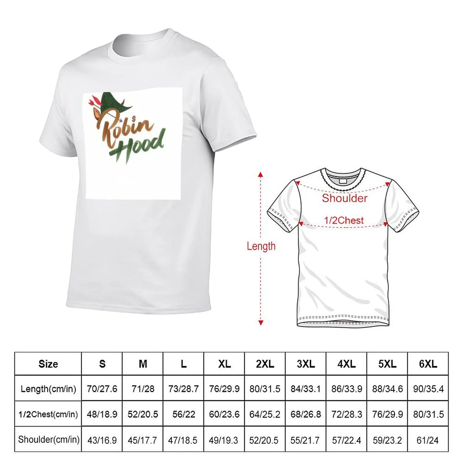 Robin Hood T-Shirt Large Size Loose Casual Tee