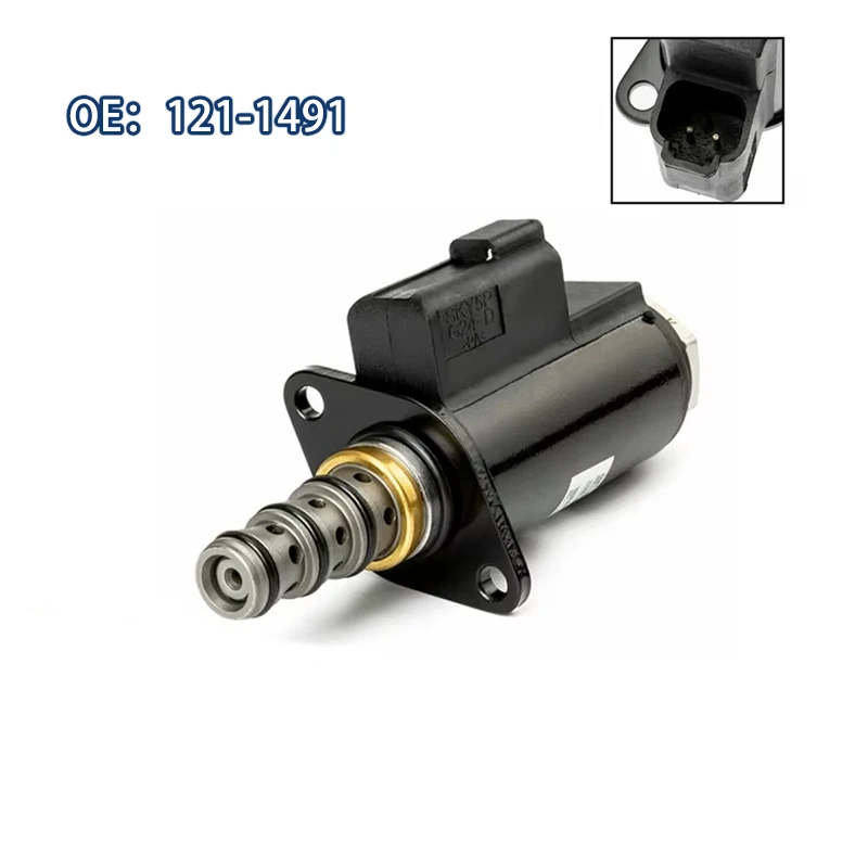 

121-1491 Поворотный электромагнитный клапан экскаватора подходит для Caterpillar E320B E320C E320D 1211491 KWE5K-31 G24DB30