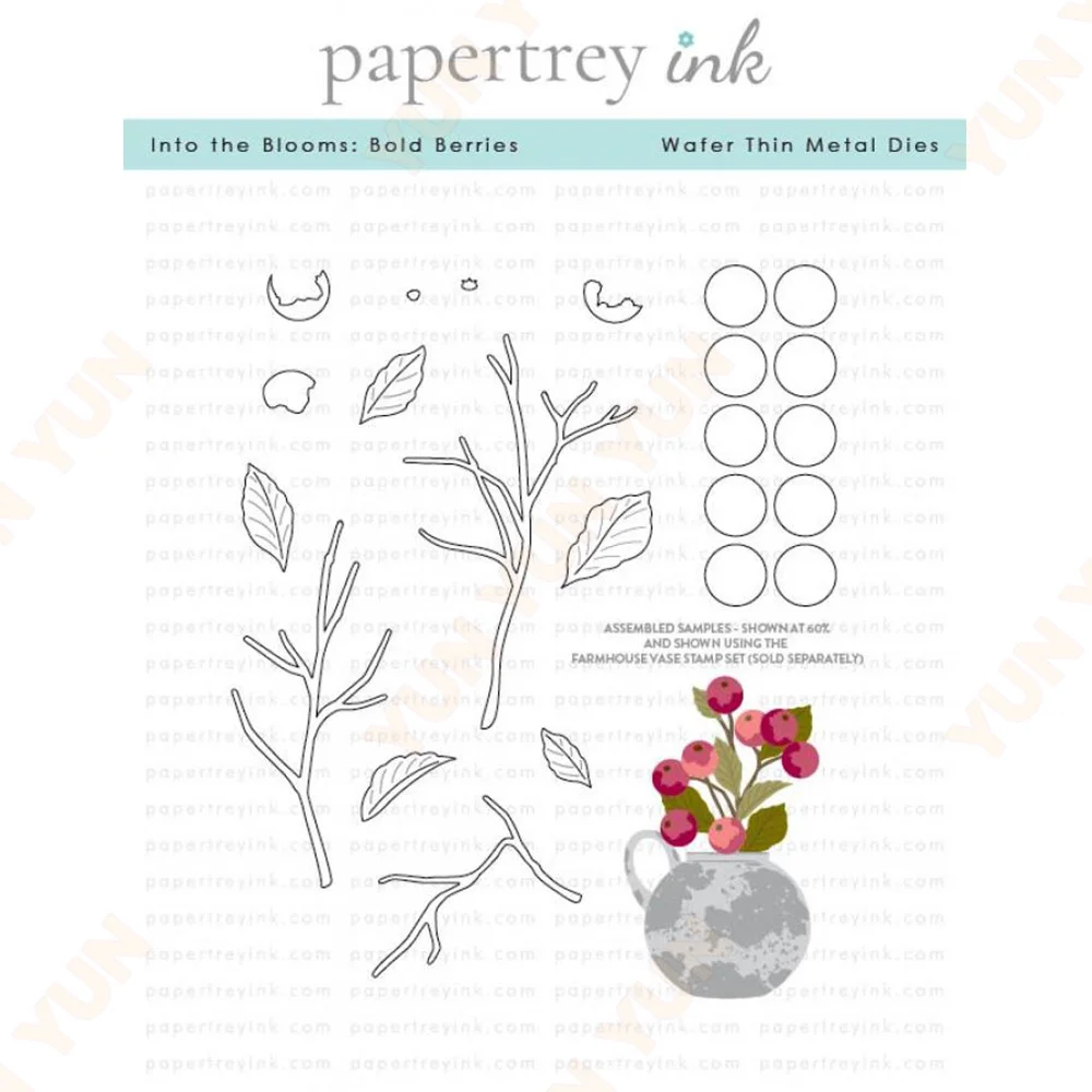 

2025 New Reflections: Into the Blooms: Bold Berries Die Stamp DIY Scrapbooking Christmas Greeting Card Decor Metal Cutting Dies