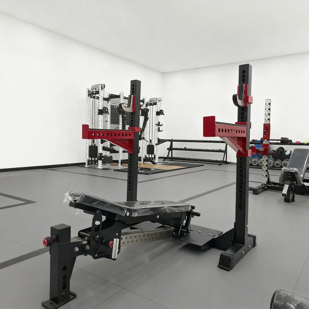 Strength Training Gym Bench Press Machine Adjustable Incline Decline Bench Press Machine Shoulder Chest 3in1 Bench Press Machine
