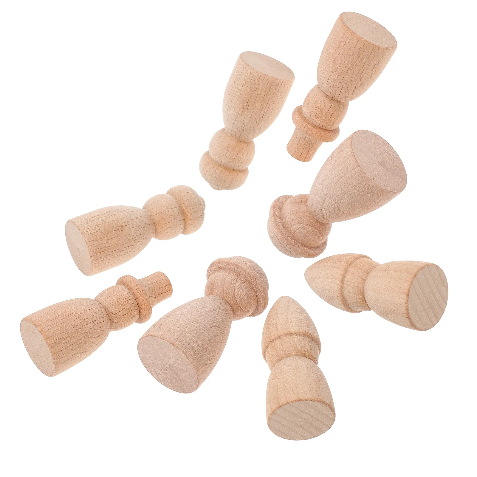 

8Pcs Wooden Blocks DIY Unfinished Nature Craft for Kids Painting Creative Building Educational Handcrafted Decor