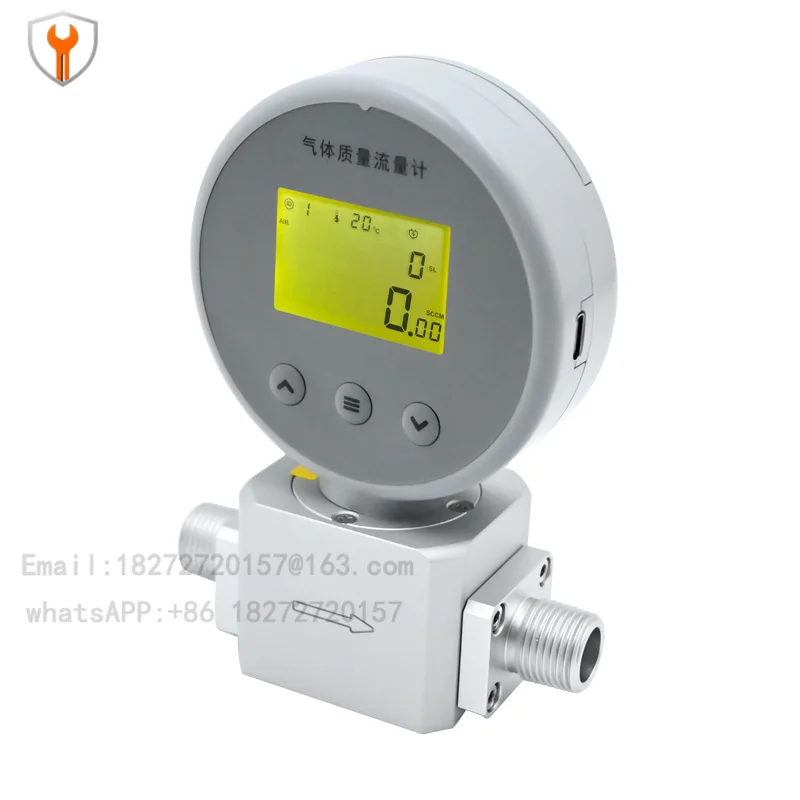 AMS2106 Digital Micro Gas Flow Meter for Compressed Air/N2/O2, 485 Remote Flow Sensor, High Accuracy