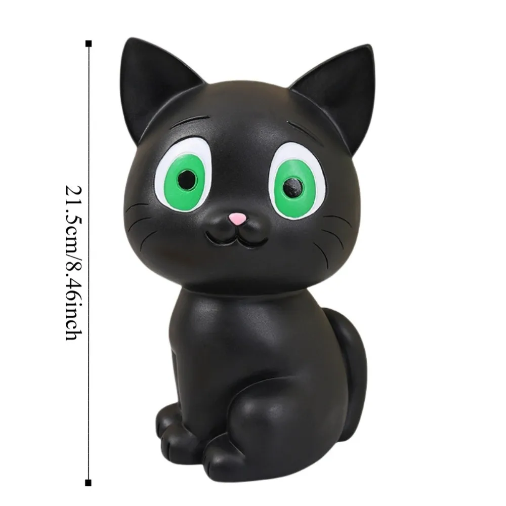 Anti Drop Zwarte Kat Spaarpot Spaarpot Grote Capaciteit Cartoon Kat Spaarpotten Model Collectible Cat Model Spaarpot