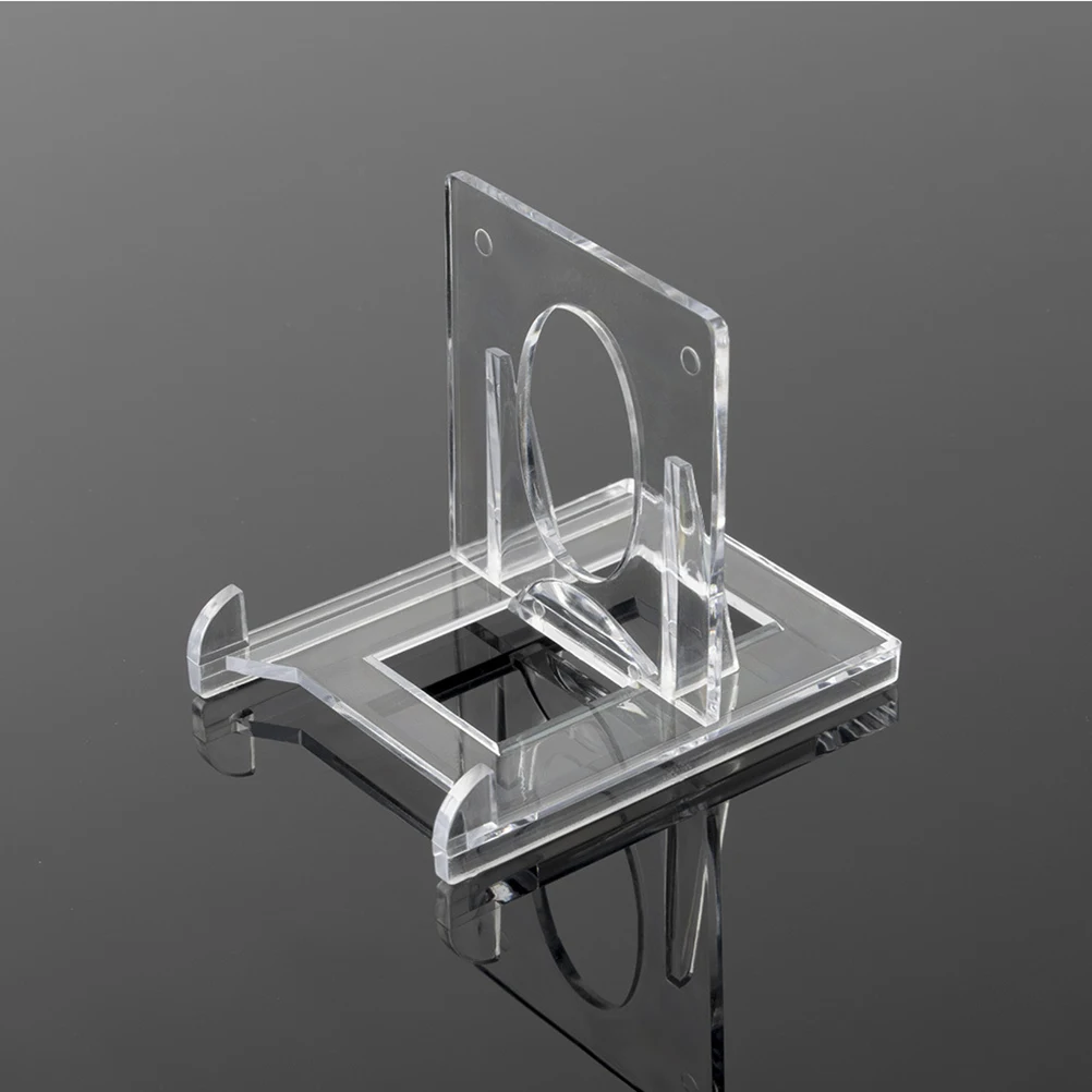 

6pcs Adjustable Card Holder Display Stand Transparent Plastic Stands for Trading Cards Photo Art Collector Plates Home Office
