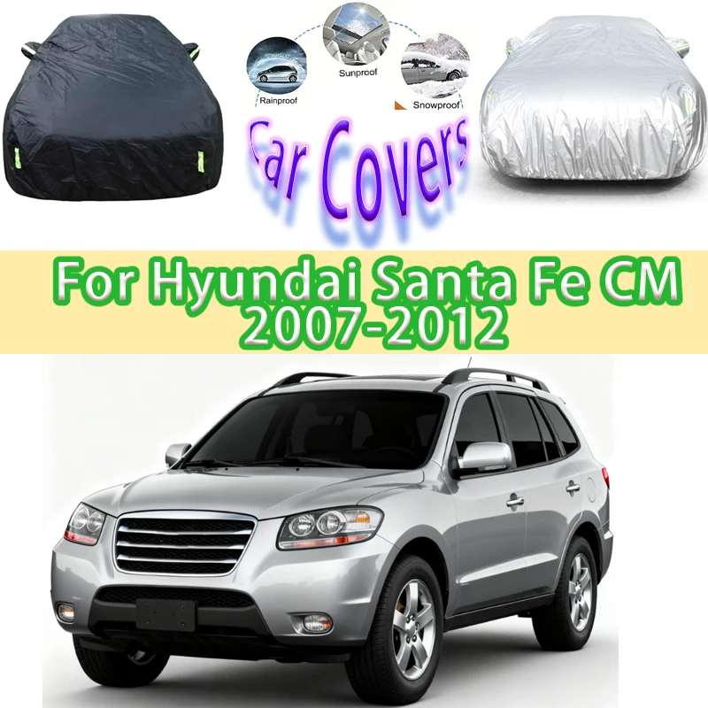 

For Hyundai Santa Fe CM Outdoor Protection Full Car Covers Snow Cover Sunshade Waterproof Dustproof Exterior Car accessories