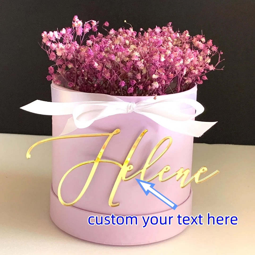 Adorno para tarta de PMMA personalizado, nombre grabado personalizado, textura metálica, bricolaje, grabado con láser, Ideal para celebraciones y únicos, 1 ud.