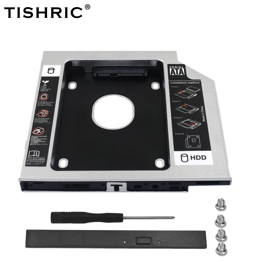 

TISHRIC Caddy SATA 3.0 For 2.5’ SSD 9.0 9.5 12.7mm HDD Case Enclosure Optibay Laptop Hard Disk Drive Adapter CD DVD-ROM CD DVD-R