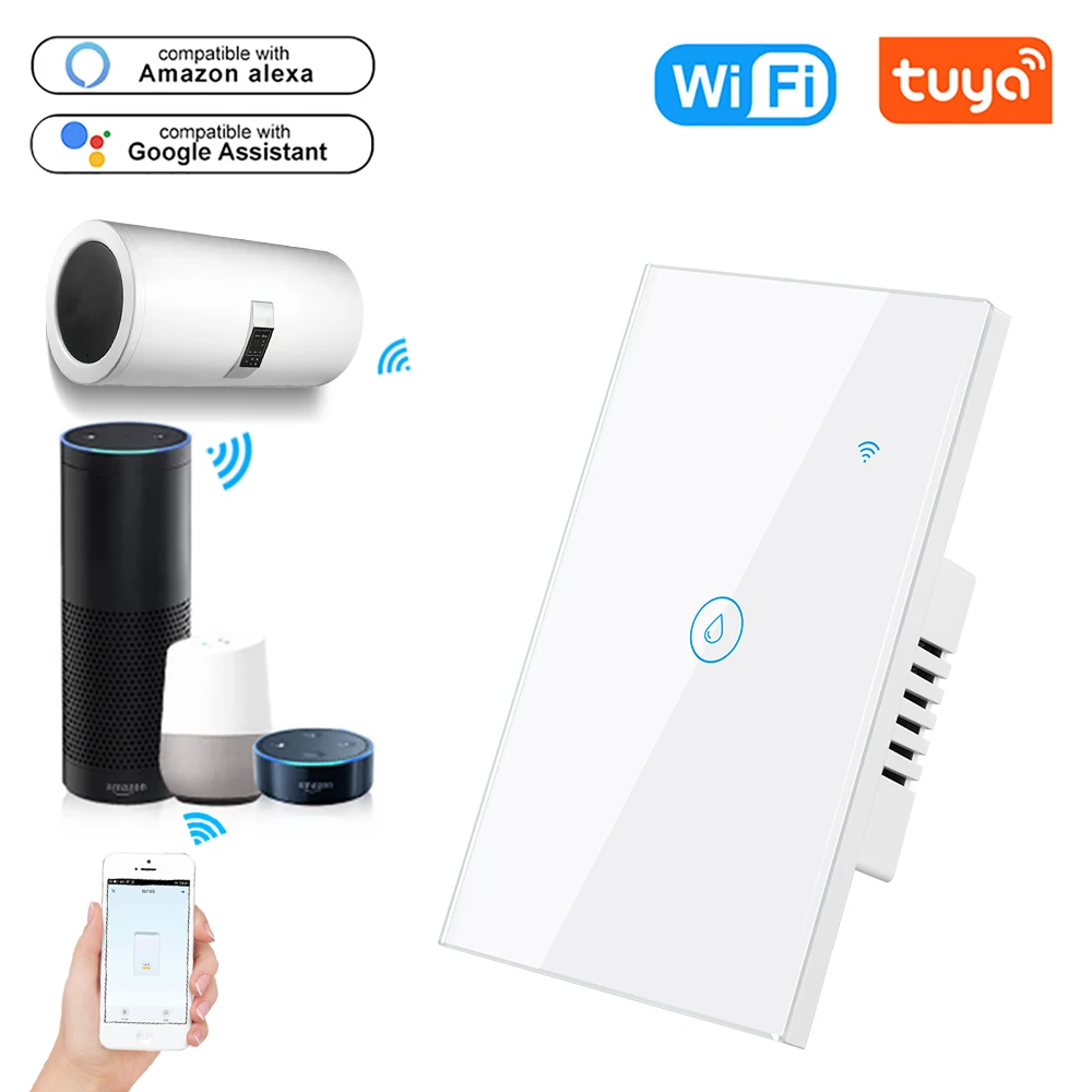 

ANDELI Tuya EU US Israe WiFi Smart Water Heater Boiler Switch 4400W Air Conditioner Switch Works With Alexa Alice Google Home